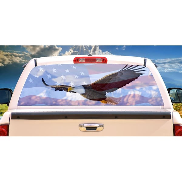 Entretenimiento Freedom Flyer Rear Window Graphic Truck View Thru Vinyl Back Decal EN2678313 - main
